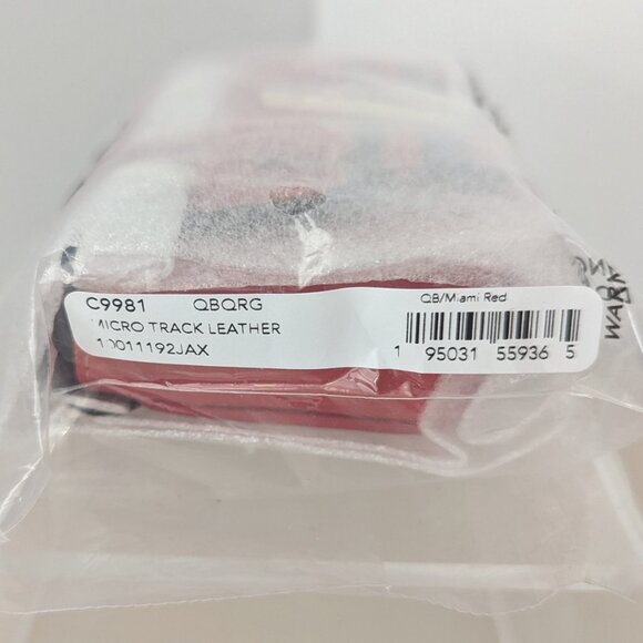 COACH Micro Track Bag Charm Key Fob Gunmetal Miami Red Carabiner Clip C9981 - Picture 8 of 10